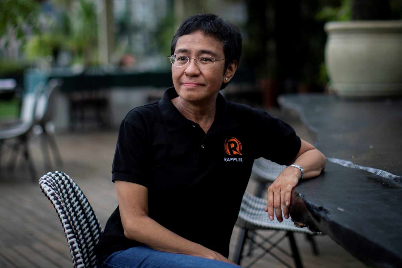 Filipino journalist and Rappler CEO Maria Ressa, one of 2021 Nobel Peace Prize winners, speaks during an interview in Taguig City, Metro Manila, Philippines, October 9, 2021. REUTERS/Eloisa Lopez